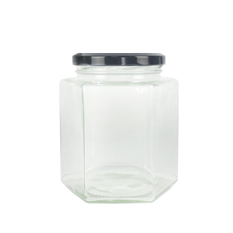 Hexagonal Jars with Lids