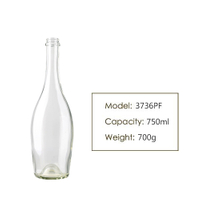 750ml Champagne clear Wine Bottle 3736PF