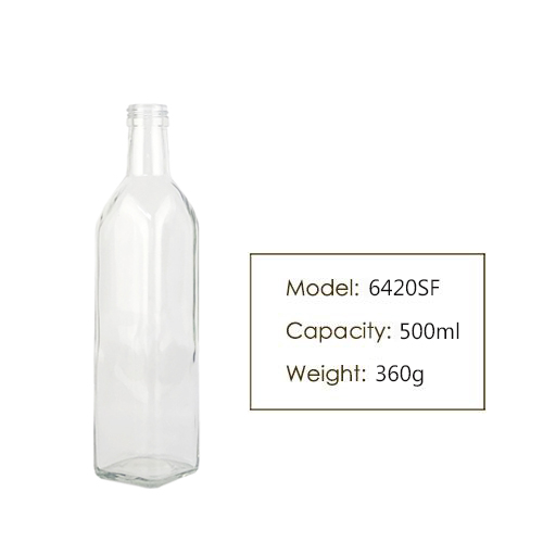 500ml Square Flint Olive Oil Bottle 6420SF