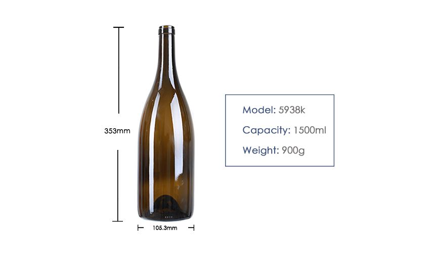 1500ml Burgundy Red Wine Glass Bottle 5938K-Product Parameter-1