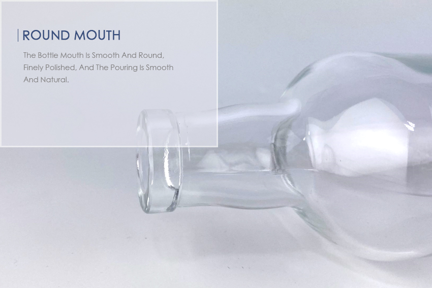750ml Liquor Glass Bottle CY-867-Round Mouth