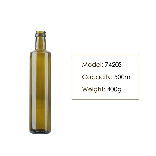 500ml Round Green Olive Oil Bottle 7420SA