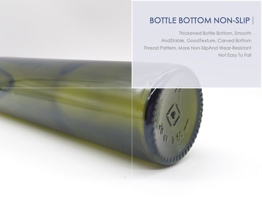 750ML Round Olive Oil Glass Bottle 7719S-Bottle Bottom Non-Slip