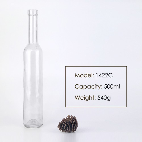 500ml Ice Wine Red Wine Glass Bottle 1422C Transparent 