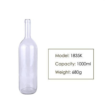 1 Liter Glass Bottle with Cork