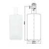 750 Ml Square Liquor Glass Bottle