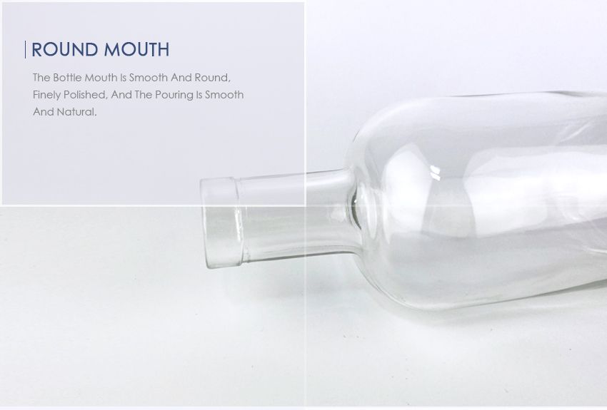 750ml Liquor Glass Bottle CY-837-Round Mouth