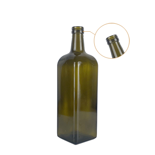 1000ml Dark glass olive oil container dispenser