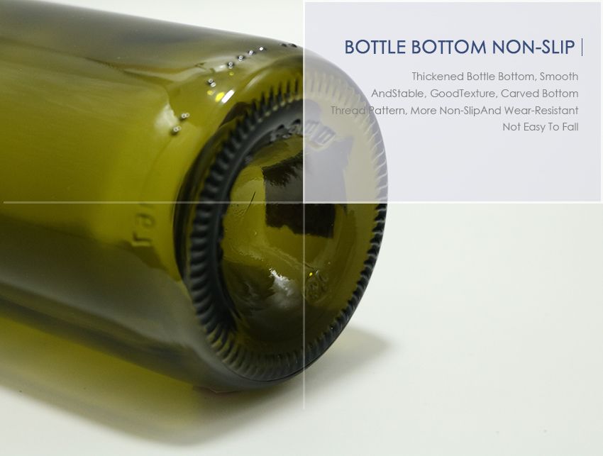 750ml Bordeaux Red Wine Glass Bottle 1702K-Bottle Bottom Non-Slip
