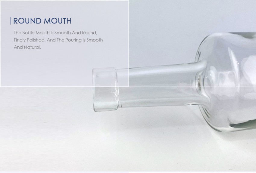 750ml Liquor Glass Bottle CY-877 - Round mouth