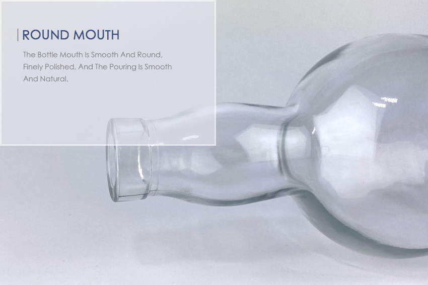 750ml Liquor Glass Bottle CY-864-Round Mouth