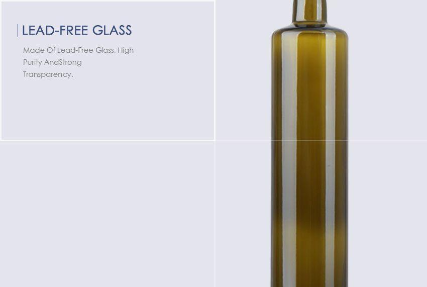 750ML Round Olive Oil Glass Bottle 7719S-Lead-Free Glass