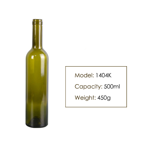 500ml Bordeaux Red Wine Glass Bottle 1404K