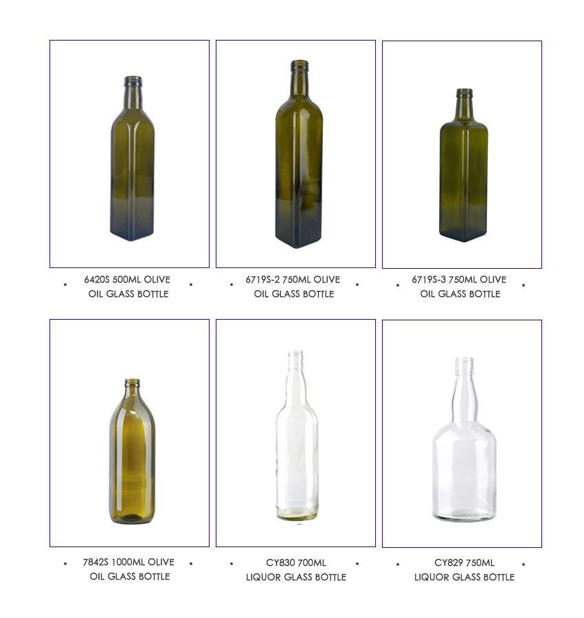 750ml Square Olive Oil Glass Bottle 6719S-1-Related Products