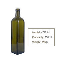 Hot 750ml Green Square Olive Oil Bottle 6719S