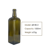 1000ML Square Olive Oil Glass Bottle 6818S-2