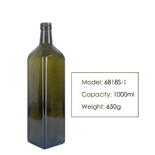 1000ML Square Olive Oil Glass Bottle 6818S-1