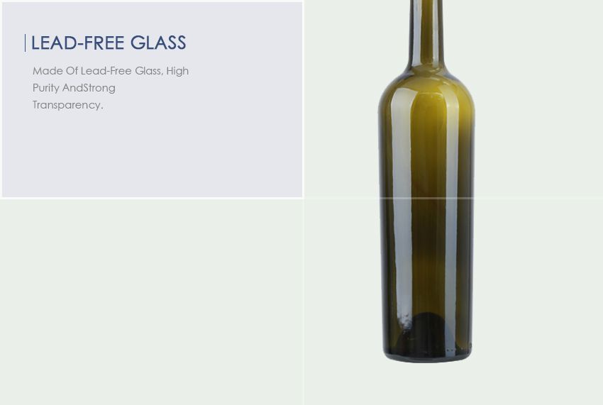750ml Bordeaux Red Wine Glass Bottle 1725K-Lead-Free Glass