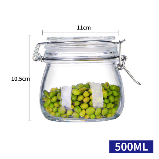 large clear glass jar with lid