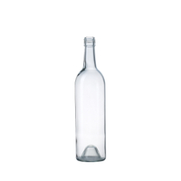 750ml Clear Glass Bordeaux Wine Bottle for Sale