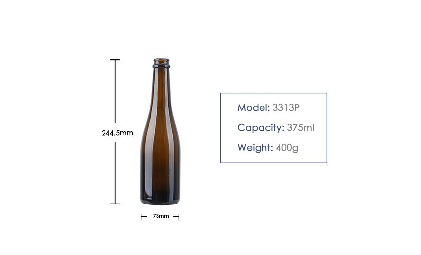 375ml Champagne Red Wine Glass Bottle 3313P-Product Parameter-1