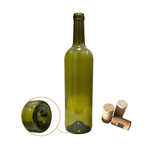 750ml round shape bordeaux glass bottles with cork cap video presentation
