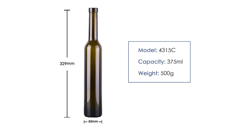 4315C Ice Wine Red Wine Glass Bottle 375ml Specifications-1