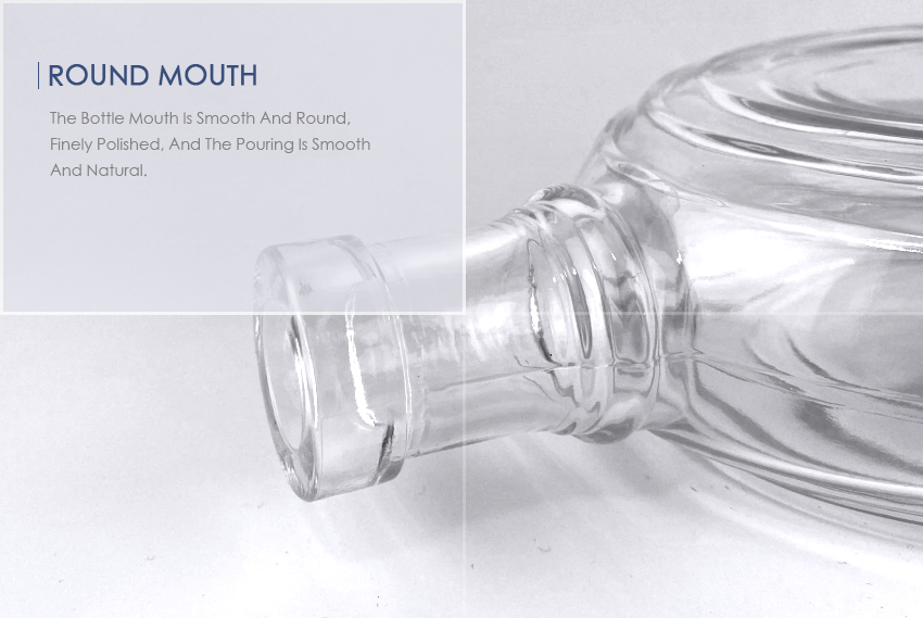 530ml Liquor Glass Bottle CY-885-PRound Mouth