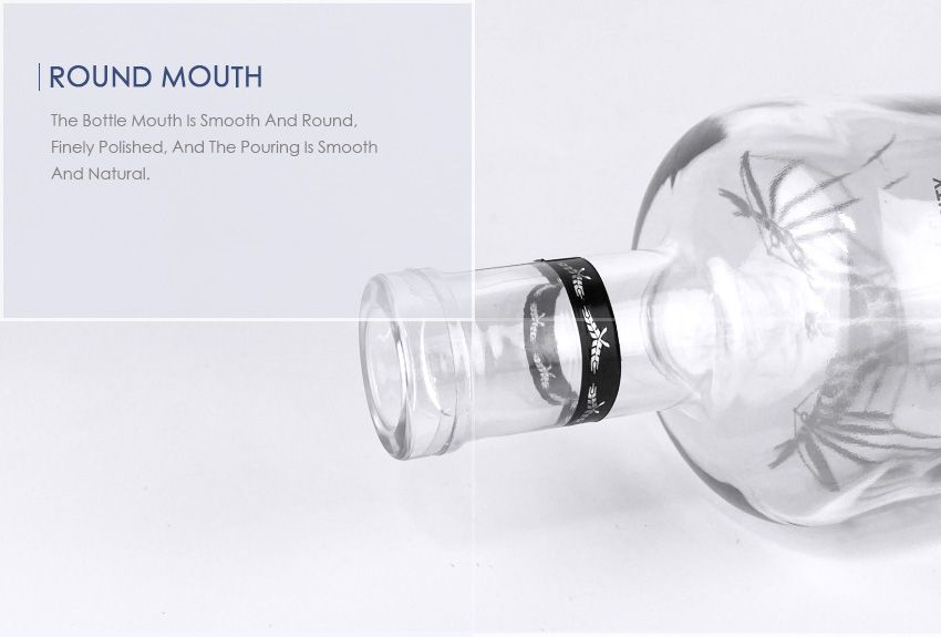 750ml Liquor Glass Bottle CY-853-Round Mouth