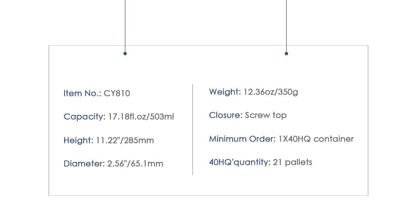 503ml Beverage Bottle CY-810-Product Parameter