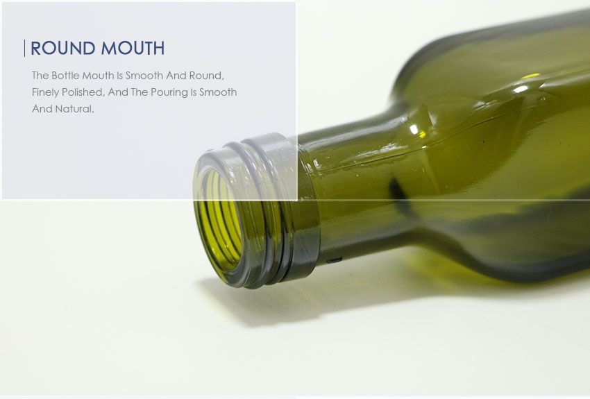 6221s Square Olive Oil Glass Bottle 250ML-Round Mouth