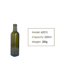 250ML Square Olive Oil Glass Bottle 6221S