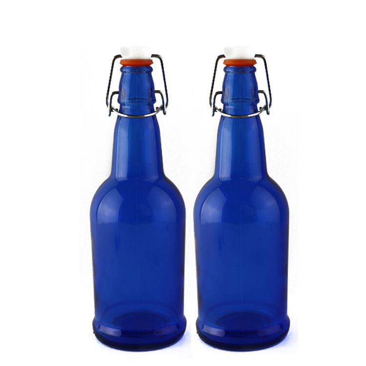 12 oz Cobalt Blue Beer Bottles for sale