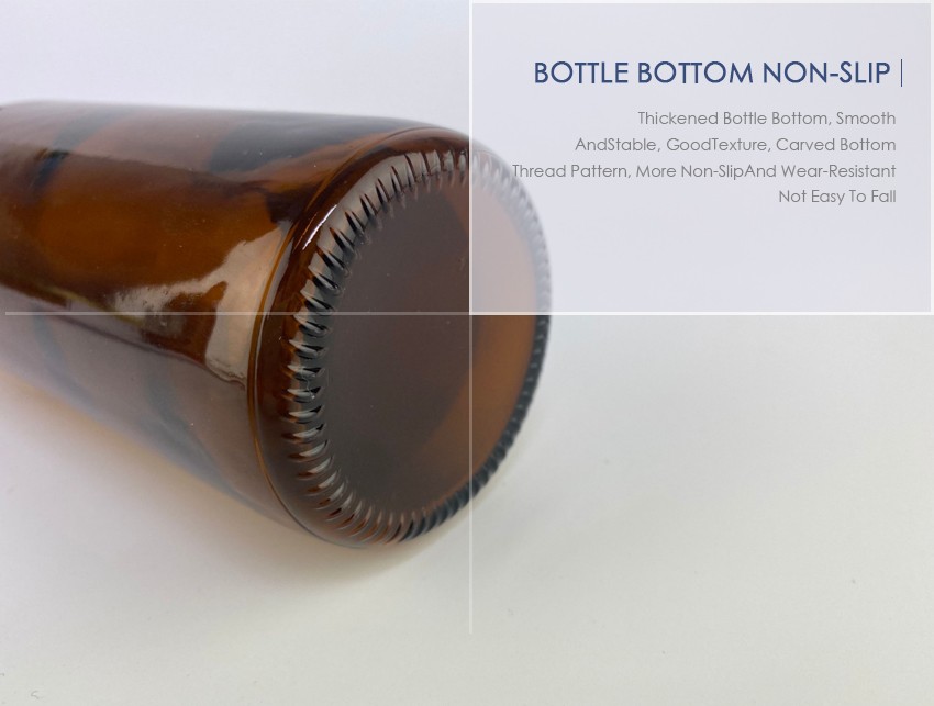 350ml Crown Cap Beer Glass Bottle CY-312 - Bottle bottom non-slip