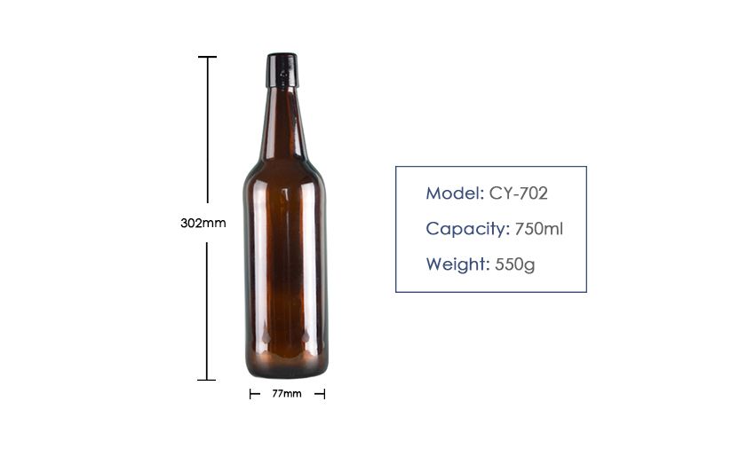 750ml Swing Cap Beer Glass Bottle CY-702-product parameter-1