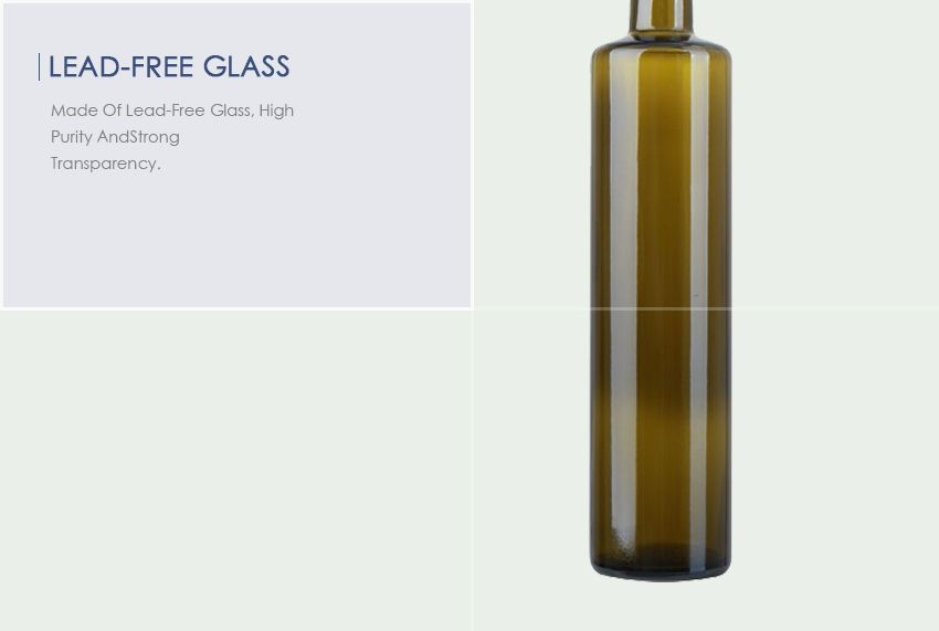 500ML Round Olive Oil Glass Bottle 7420S-Lead-Free Glass