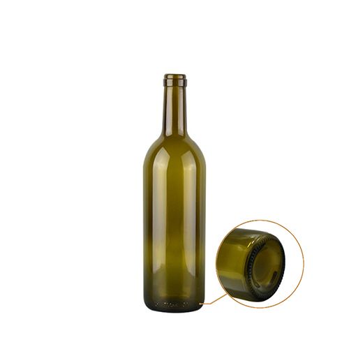 750ml Bordeaux Green Wine Bottle 1733K