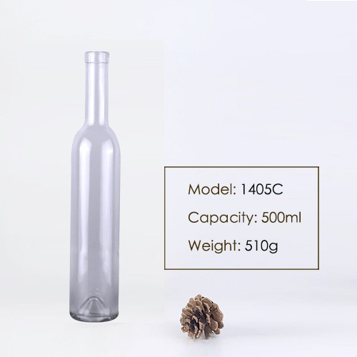 500ml Ice Wine Red Wine Glass Bottle 1405C Transparent 