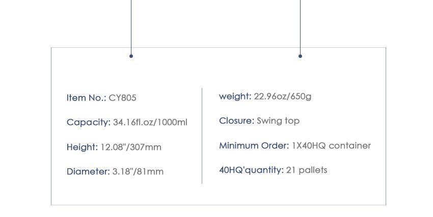 1000ml Beverage Bottle CY-805-Product Parameter