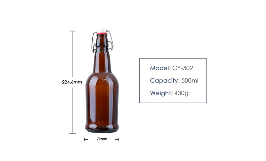 500ml Swing Cap Beer Glass Bottle CY-502 -Product Parameter -1