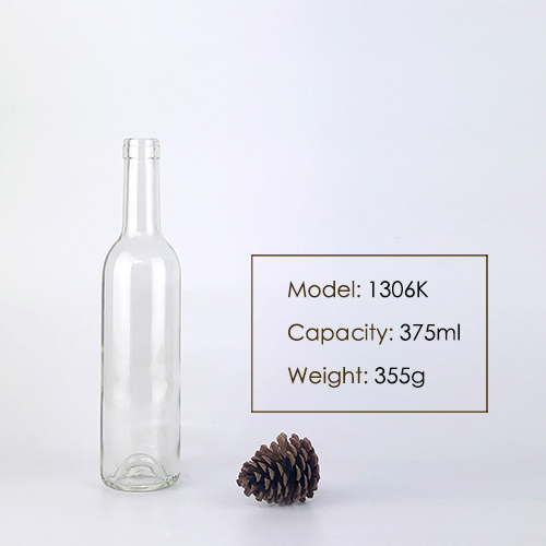 375ml Bordeaux Red Wine Glass Bottle 1306K Transparent