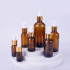 Frosted Amber Glass Bottles