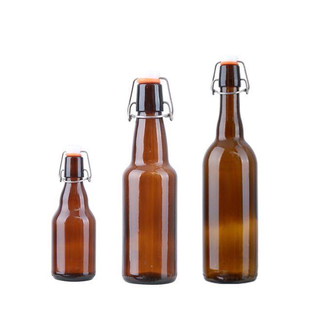 12 Oz Clear Swing Top Bottles Wholesale