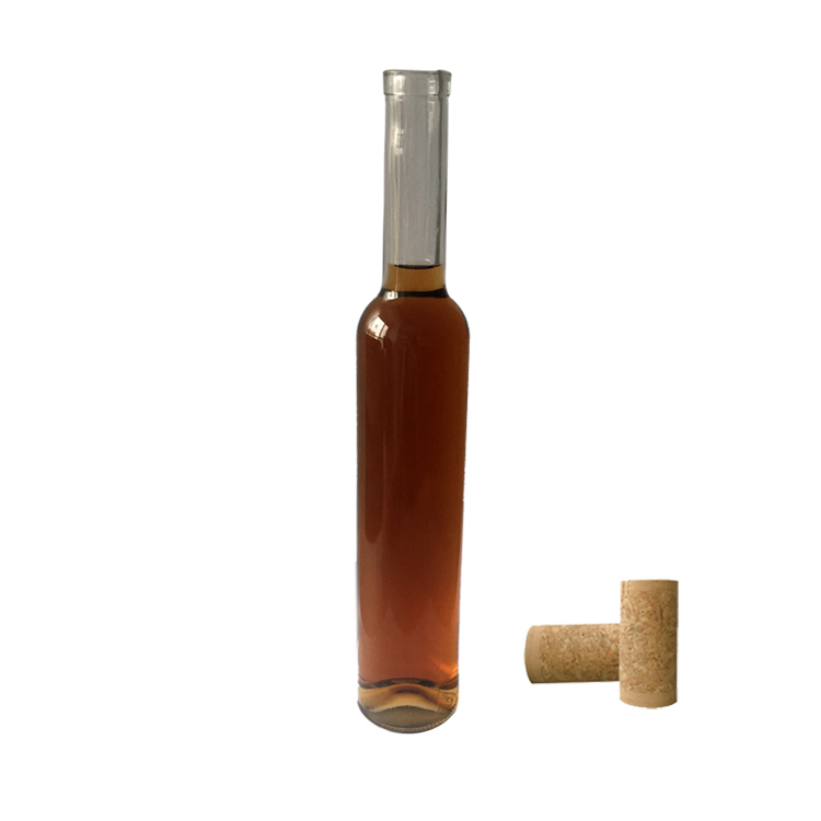 Frosted Clear Juice Ice Wine Bottle with Cork