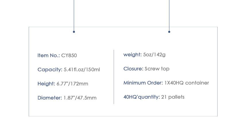 150ml-Beverage-Bottle-CY-850-Product-Parameter