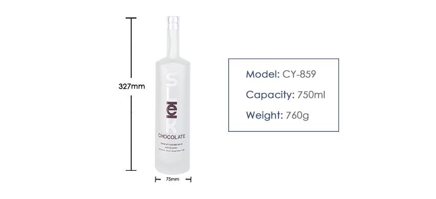 750ml Liquor Glass Bottle CY-859-Product size