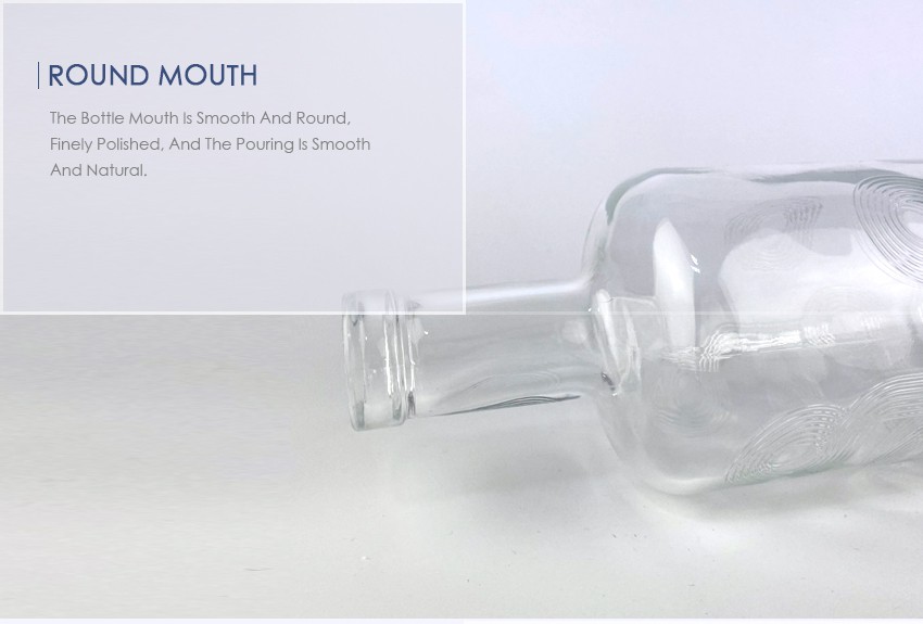 750ml Liquor Glass Bottle CY-888 - Round mouth