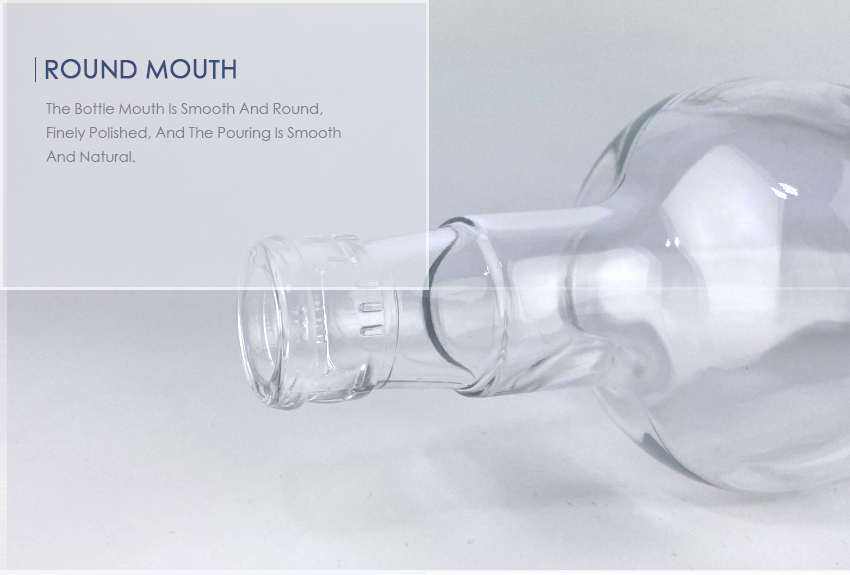 750ml Liquor Glass Bottle CY-882-Round Mouth