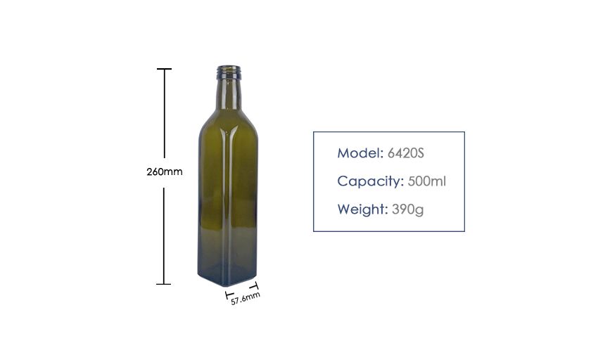 6221S Round Olive Oil Glass Bottle 250ML-Product Parameter-1