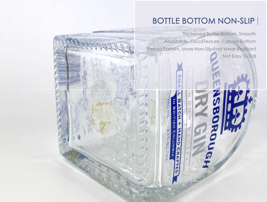 750ml Liquor Glass Bottle CY-874-Bottle Bottom Non-Slip